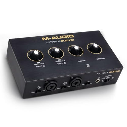 M-AUDIO M-Track Duo HD USB-C Audio Interface | 2 XLR/TRS Inputs, 2 TRS Outputs, 24-Bit/192kHz, Software Suite, for Production and Recording - size: HD Audio Interface, style: Interface Only