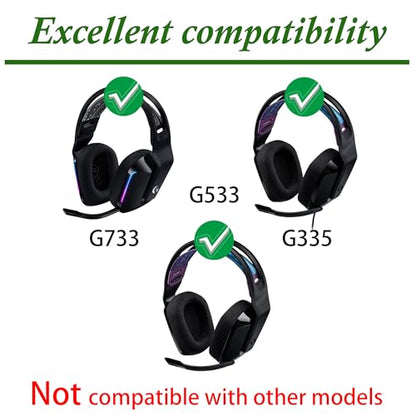 Replacement earpads Compatible with Logitech G733, G535, G335 Headsets Ear Cushion with Cooling Gel