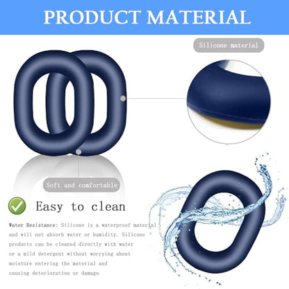 Adhiper Silicone Sweat Case Cover for Sony WH-1000XM5 Headphones,Embody Headphone Case Covers for Earpads/Headband/Shell, Sweatproof Soft Silicone Accessories（Blue） | Soft Silicone Case, 3-in-1 Headphone Covers with Ear Cover & Headband Cover & Shell Prot
