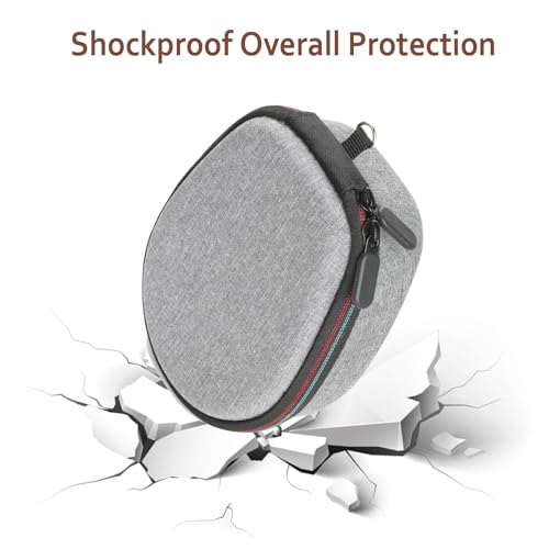 Hard Case Compatible with AfterShokz Trekz Air/Aeropex/Titanium Mini Open Ear Wireless Bone Conduction Headphones AS650 / AS800, EVA Storage Pouch for Charging Cable, Gray - color: Gray