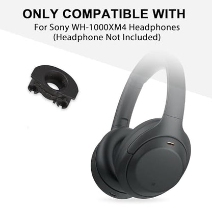 Hinge Swivels + U Shaped Metal Hinge Lock for Sony WH-1000XM4 (Black,Left) | Durable WH-1000XM4 Replacement Parts Accessories Hinge Spins,As Same As OEM Repair Kit Set - color: Black-Left