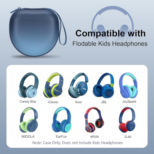Kids Headphone Case for Candy Bila Gradient Deep Blue(Case Only) | for iClever BTH12 HS19 BTH20 BT22 /JBL/Acer/JoySpark/ADOOPE/Voopwink/MIDOLA/EarFun/IMYB/noot Products Kids Headphones - color: Gradient Deep Blue