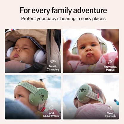 Alpine Muffy Baby Ear Muffs Noise Protection | Toddler Ear Protection | For babies up to 4 years | 24dB Sound Reduction | Baby Hearing Protection | Noise Reduction | Baby Essentials New Mom Gifts - color: Black