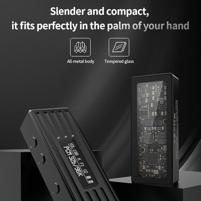 TRN-TE Pro Headphone Amplifier, Portable HiFi USB DAC Amps with 4.4mm and 3.5mm Dual Outputs Supports PCM 768kHz/DSD256 High Resolution Lossless for Smartphones/PC/Laptops