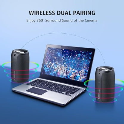 ZEALOT Portable Bluetooth Speaker, S32 Outdoor Speaker, Waterproof IPX5, Dual Pairing, Stereo Sound/TF Card/USB/AUX Competible for iPhone14 Samsung Home/Hiking/Fishing- Camo - color: Camo