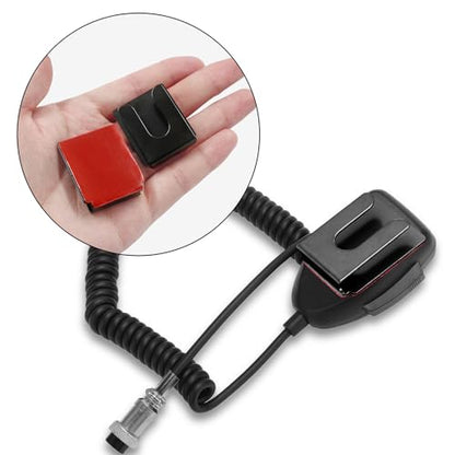 2PCS Black Radio Microphone Hanger, 36 x 30 x 10mm, Style1 | Adhesive Back, CB Microphone Holder, Metal Car Mic Hanger, For Cars Homes Offices - size: 36 x 30 x 10mm ,Style1