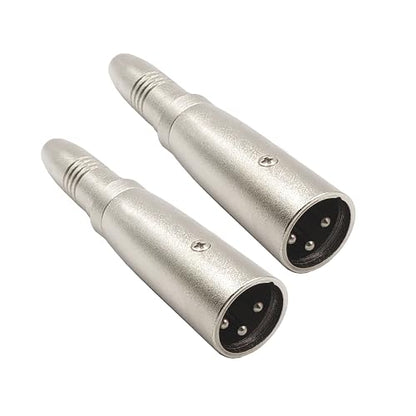XLR to 1/4" Adapter 3PIN XLR Male to 6.35MM Female Connector Compatible with Microphone, Stereo, Mixer 2pcs - style: XLR Male to 6.35MM Female Adpapter