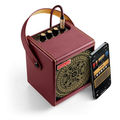Positive Grid Spark MINI Vai 10W Portable Smart Amp, Designed by Steve Vai | Exclusive Mandala grille, burgundy tolex, burgundy weave cable & 4 custom Steve Vai presets. 100k+ tones, smart app. - color: Vai Burgundy