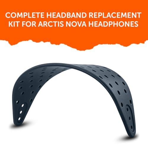 WC HeadbandZ Arctis Nova V2 - Upgraded Wide Silicone Headband Compatible with Arctis Nova Headsets by Wicked Cushions | Wider Weight-Distributing Design, Softer Flexible Silicone | Midnight Blue - color: Midnight Blue
