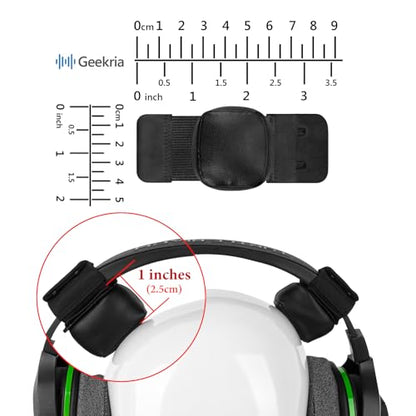 Geekria Comfort Headband Pressure Relief Pads for Tight On-Ear/Over-Ear Headphones, Memory Foam Headset Cushion Nuggets Damage Free Easy DIY Installation (4 Pack)
