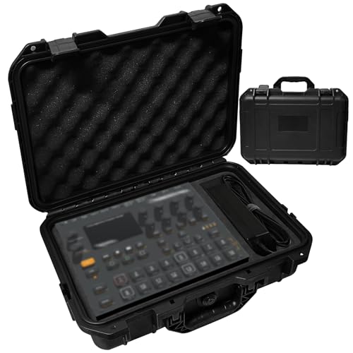 Hard Case for Elektron Digitakt II/Digitone II/Syntakt 12/ Analog Heat MKII Hard Shell Carrying Storage Case Equipped with Comfort Handle with Customizable Foam