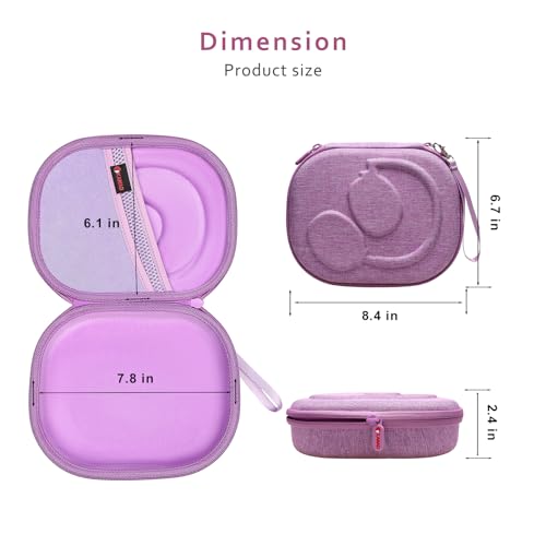 XANAD Hard Case Compatible with JBL Live or Tune Headphones,Fit for JBL Live 770NC/660NC/650BT/460NC/670NC or JBL Tune 510BT / 770NC/710BT/720BT/760NC/700BT/520BT Bluetooth Wireless Headphone（Purple） - color: Purple Outside+Purple Inside
