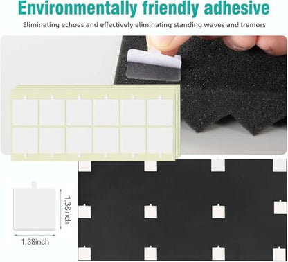 4 Pack Acoustic Panels,48''X24''X2'' Egg Crate Foam Soundproof Wall Panels,High Density Fireproof Noise Cancelling Studio Foam Panel,Noise(Black -4 PCS, 48X24X2 Inchs) - size: 48X24X2 Inchs