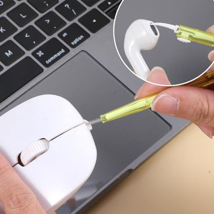 10 Pcs Phone Charge Port Cleaning Tool Kit Anti-Clogging Mini Brushes Cleaner Charging Port Cleaner Dual Side Multifunction Tools for Phone Camera Lens Speaker and Receiver - color: Yellow
