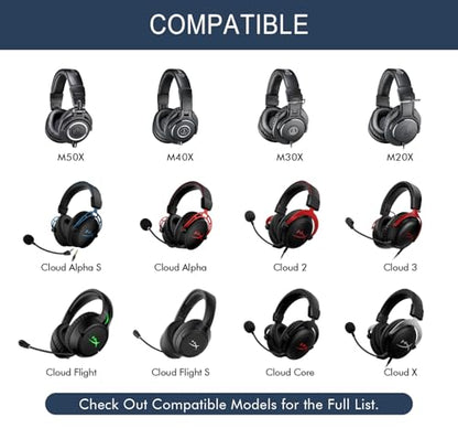Ice Silk Fabric Earpads for HyperX Cloud/Alpha, Audio Technica M50X/M40X