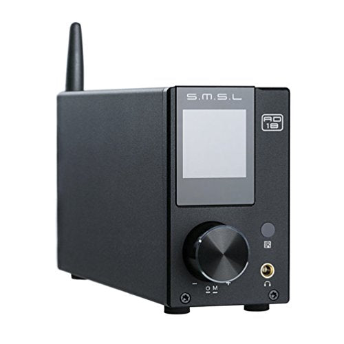 S.M.S.L AD18 Audio HiFi Stereo Amplifier with Bluetooth 4.2 Supports Apt-X,USB DSP Full Digital Power Amplifier 2.1 Small 80Wx2 Class D Amplifier with Subwoofer Output | 2.1 Subwoofer Supports Apt-X USB DSP 80Wx2 Audio HiFi Class D Amplifier Bass and Treb