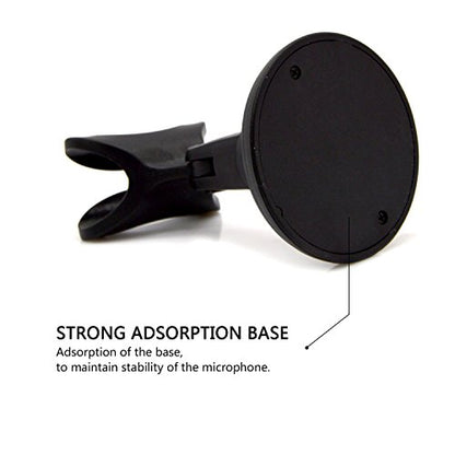 AKOAK Adjustable Portable Desktop Table Microphone Mic Stand Holder with Mic Clip for Computer Conference Studios Microphone,Podcasts, Online Chat, Lectures, and More - size: 11.7 cm (H) x 7.4 cm (W)