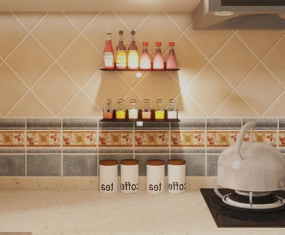 Small Wall Shelf,3.0mm Aluminum Alloy Small Floating Shelf,for Bathroom, Bedroom, Living Room, Kitchen,Office(12’ Floating Shelf with Hole) - size: 12’ Floating Shelf with Hole