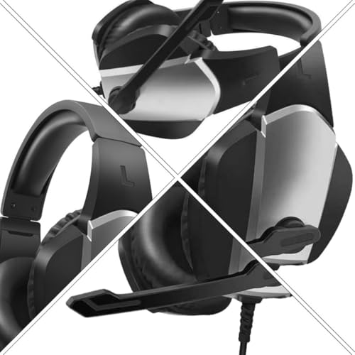Gaming Headset for Computer Games with Noise Canceling Microphone Black