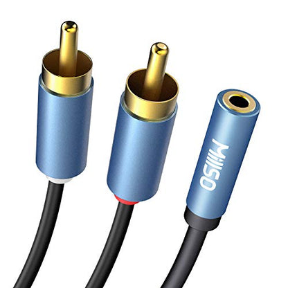 MillSO RCA to 3.5mm Female Adapter 3.5mm Female to 2 RCA Male Stereo Cable