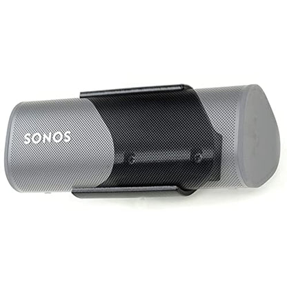 Spartan Mounts Compatible with SONOS Roam Bluetooth Speakers | Low Profile Wall Mount Anywhere Design for Home, Office, Studio, Garage, Dorm, Patio, Auto, Boat, Golf Cart - color: Black