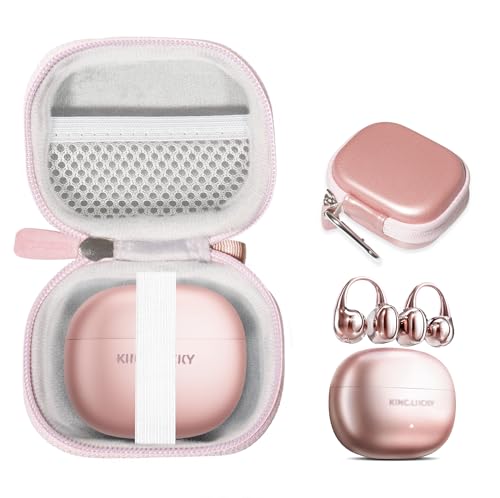 Case for King Lucky i121 Clip on Earbuds Open Ear 5.4 Headphones (Rose Gold) - color: Rose gold
