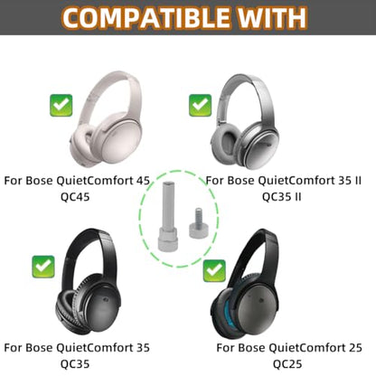 Hinge Screws Replacement for Bose QuietComfort 35 II, QC35, QC45, QC45 SE, QC25 Headphones - Fix Loose Broken Headband Swivel with Tools, 2-Pack