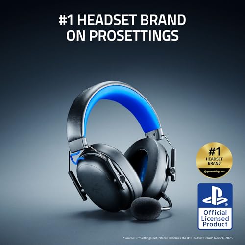 Razer BlackShark V3 X HyperSpeed Wireless PS5 Gaming Headset, Black | 50mm Drivers, Cardioid Mic, 2.4 GHz, Bluetooth, Works with PC, Mac, Nintendo Switch, Smartphone, 70 Hr Battery - color: Black, style: PS5