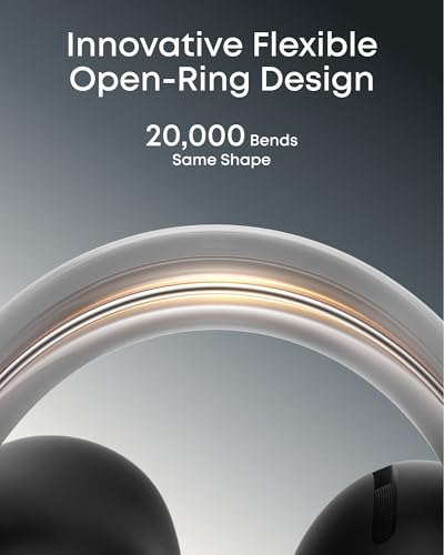 Soundcore AeroClip by Anker, Open-Ear Earbuds, Clip-On Headphones, Adaptive Comfort, Clear Calls with 4 Mics and AI, Stable Fit, 12mm Drivers for Powerful Bass, Hi-Res, Open-Ring Design | Ultra-Comfort for Running Workout, Stable, Power Bass, Hi-Res, 32H