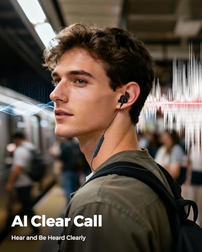 truefree HD-100 Wireless Earbuds, Bluetooth 6.0 Neckband Headphones | Magnetic Earphones, 11mm Driver Spatial Audio, Multipoint Connection, 20 Hours of Battery Life, IP67 Waterproof for Sports