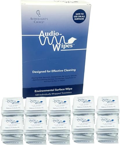 Audiologist's Choice Earbud Cleaning Kit with Audio Wipes - 3-in-1 Pen for AirPods, iPhone Cleaner, Earwax Removal, Speaker & Bluetooth Earbuds - Compact & Travel-Friendly (100 Count) - size: 100 Count