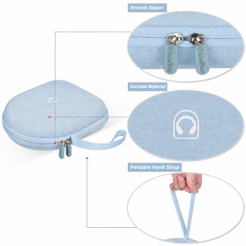 casmilee Hard Shell Headphone Case for Sony WH-CH520 and WH-1000XM4 - color: Light Blue