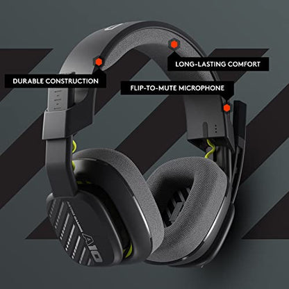 Logitech G A10 Gen 2 Cross-Platform Wired Gaming Headset - Black/PS Edition | 3.5mm Headphone Jack, 32mm Drivers, Flip-to-Mute Mic, Over-Ear Cup Design - color: Black/PS Edition