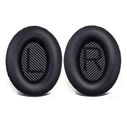 Replacement Ear Pads for Bose QuietComfort 35 35 II 15 25(qc 35 25 15/QC35 ii), Headphone Ear Covers, High Density Memory Cotton, Soft Leather, Adaptive Noise Isolation Headphones Pads Cushions - color: black, style: QC25