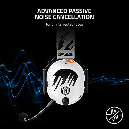 Razer BlackShark V2 Pro Wireless Gaming Headset: THX 7.1 Spatial Surround Sound - 50mm Drivers - Detachable Mic - for PC, PS5, PS4, Switch - Six Siege Special Edition - color: Six Siege
