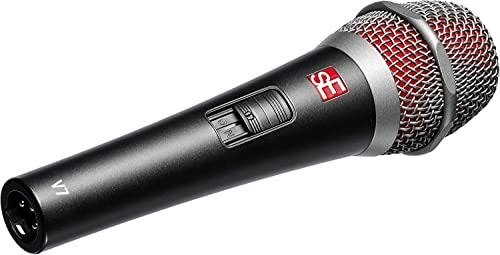 sE Electronics V7 Switch Supercardioid Dynamic Handheld Microphone - Bundle with 2 XLR Cables and 10 Cable Ties