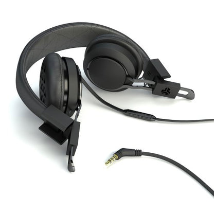 JLAB Audio Intro Premium On-Ear Headphones, with Universal Mic (Black)