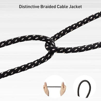 Cable Matters 2-Pack Braided 1/4 Inch TS to TS Guitar Cable, 15ft - size: 15 ft, style: Braided