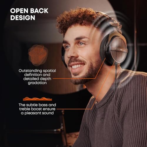 beyerdynamic DT 990 PRO Studio Headphones (80 Ohm, Black) - color: Black (Limited Edition), size: 80 OHM