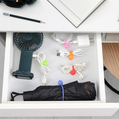 10 Pcs Reusable Magnetic Cable Ties, 4.3 Inch Magnetic Cord Organizer, Silicone Cord Ties with Strong Magnet for Office, School, Home, Book Markers, Fridge Magnets (4.3 Inch) - style: 4.3 Inch