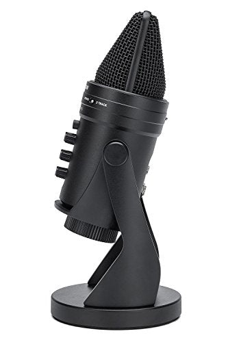 SAMSON G-Track Pro Professional USB Condenser Microphone with Audio Interface | 24-bit/96kHz USB microphone with instrument input and mixer for musicians, podcasters and streamers - color: Black