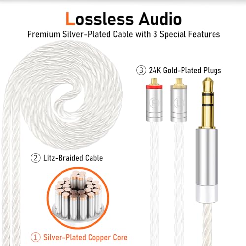 Audiovance Vibes 202 HiFi Wired Earbuds, IEM in-Ear Monitor Headphones - color: 5-Yellow