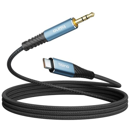 Tisino USB-C to 3.5mm Audio Adapter Aux Cord to USB C, 6.6ft/2m | USB-C to 1/8" Male Aux Cable for Car Stereo Speaker, Compatible with iPhone 16/15 Pro Max, Galaxy S24/S23 Ultra/Pixel 9 - size: 6.6 ft