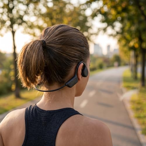 Bone Conduction Headphones Bluetooth, Water Proof Headphone with 32GB MP3 Player, IPX8, Bluetooth 5.4, Open Ear Sports Earphone for Swimming Running Cycling (Black) - color: Black