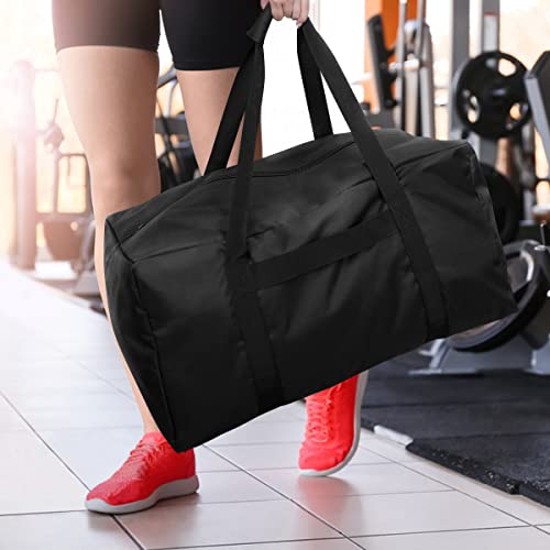 COOLBEBE 24x12x12 Inch Travel Duffle Bag, 53L Mid-Size Weekender, Black | Water Resistant for Overnight Trips, Camping, and Sports Gear Hauling - size: 24” x 12” x 12”