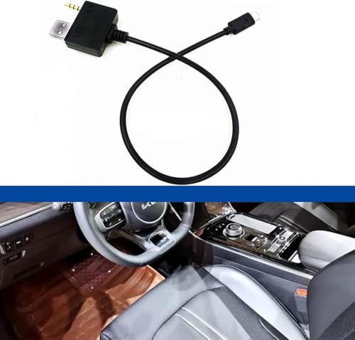 Aux Charing Media Interface USB 3.5mm Audio Jack Music Adapter Compatible for iP 14 Pro Max 13 12 11 Xs Xs Max XR for Hyundai KIA, 39“