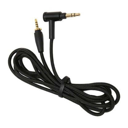 Diyeeni 3.5mm Audio Cable 90 Degree Right Angle, 1.5m/4.9ft Nylon Aux Cord for XL, Compatible with Car, Tablets, Headset, Gold Plated 3.5mm Male to Male Audio Cable
