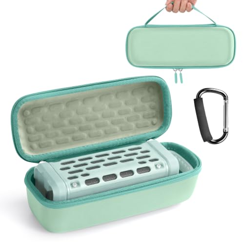 Carrying Case for Turtlebox Ranger Bluetooth Speaker, Mint Green | Shockproof & Dustproof Hard Travel Case with Carabiner Hook & Handle, Protective Storage Bag for Beach Camping Road Trip - color: Mint Green Case