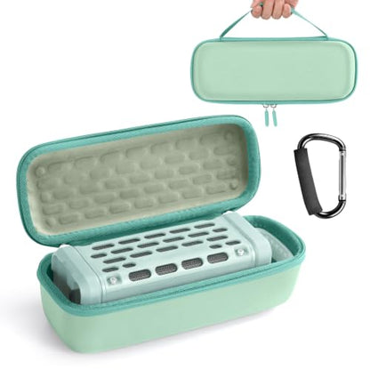 Carrying Case for Turtlebox Ranger Bluetooth Speaker, Mint Green | Shockproof & Dustproof Hard Travel Case with Carabiner Hook & Handle, Protective Storage Bag for Beach Camping Road Trip - color: Mint Green Case