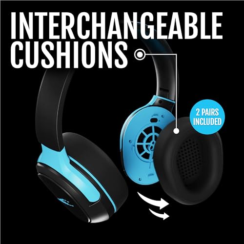 H2O Audio RIPT Ultra Over-The-Ear Sport Headphones – 100% Sweatproof Zwift Headphones with Active Noise Cancellation, 50H Battery, Interchangeable Washable Cushions, Bluetooth, Mic, and Travel Case - color: Black